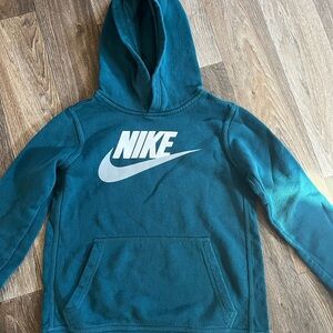 Nike Turquoise Hoodie with White Logo
